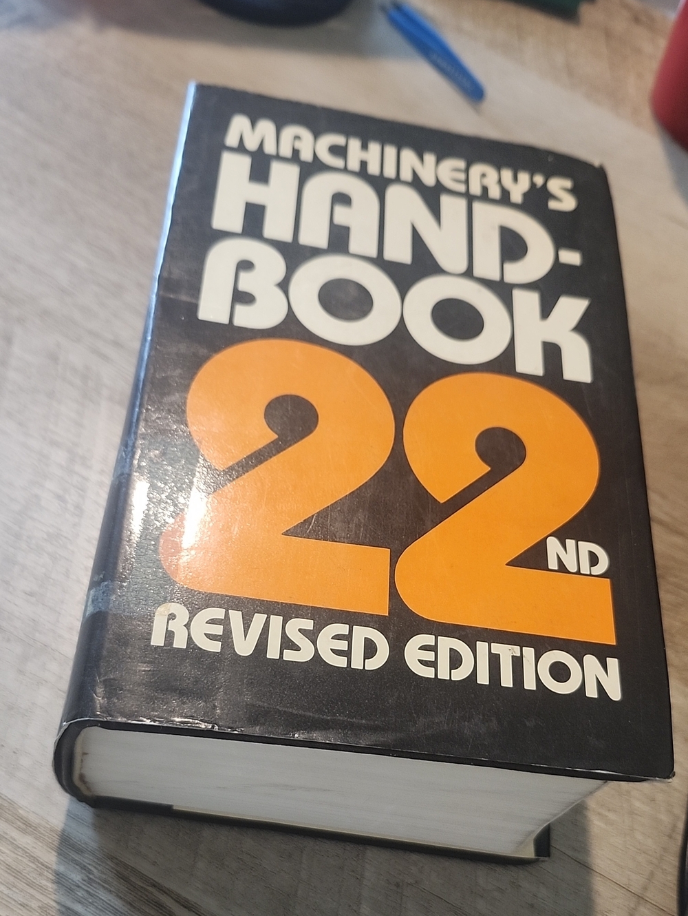 Machinery's Handbook 22nd Revised Edition - Black & Orange Cover